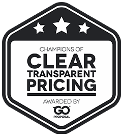 Champion of Clear Transparent Pricing badge